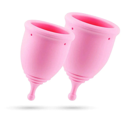 Copo Menstrual Minerva S + L 100% Silicone, 2un 23-30ml, 6.9cm Ø4.7cm  Crushious   