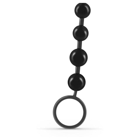 Cordão 10 Pérolas Anal Crushious Preto, 30cm  Crushious   