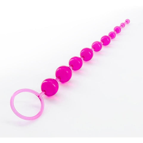 Cordão 10 Pérolas Anal Crushious Rosa, 30cm  Crushious   