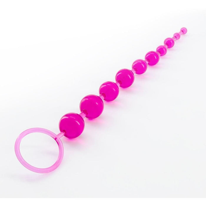Cordão 10 Pérolas Anal Crushious Rosa, 30cm  Crushious   