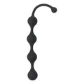 Cordão Anal 4 Pérolas Preto, 100% silicone, 25cm Ø2.5cm  See You   