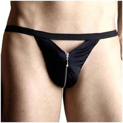 Cueca 449710 Preto com abertura frontal, Tamanho único  Softline   