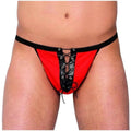 Cueca 450830 Vermelho com abertura frontal, Tamanho único  Softline   