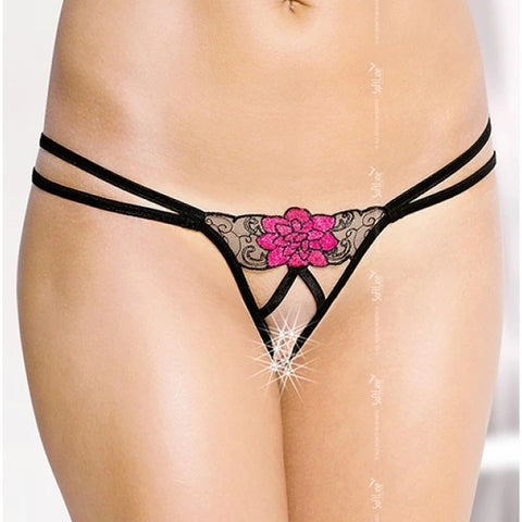 Cueca com Abertura Vaginal e Anal, Softline 2448, Preto - Pérola SexShop