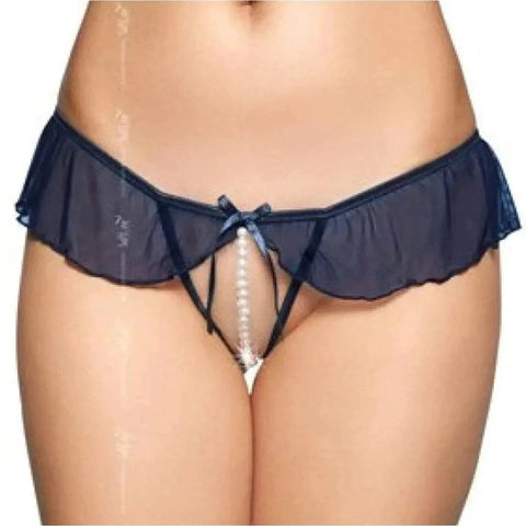 Cueca com Abertura Vaginal, Softline 2501, Azul  Softline   