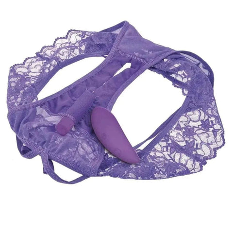 Cueca com Bala Vibratória, Crotchless Panty S-L USB, 7.2cm Ø1.9cm, 20vibrações  Pipedream   