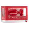 Diamond Plug Anal Extra-Grande Vermelho, 9.5cm Ø4cm  Ouch!   