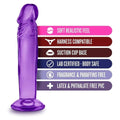 Dildo bYours Sweet n Small Roxo, 17cm Ø3.3cm  Blush Novelties   