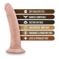 Dildo Dr. Skin 7" Branco, 18.5cm Ø3.8cm  Blush Novelties   