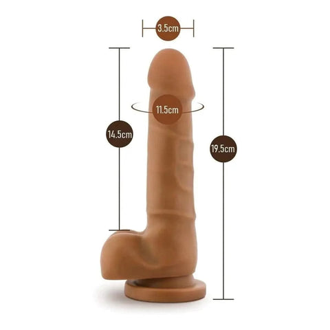 Dildo Dr. Skin Basic 7 Moreno, 19.5cm Ø3.5cm  Blush Novelties   