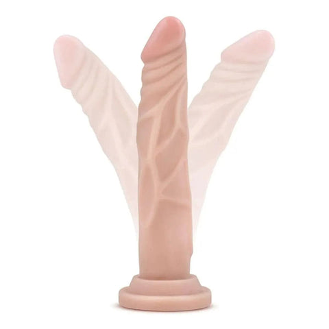 Dildo Dr. Skin Basic 7.5" Branco, 20cm Ø3.5cm  Blush Novelties   