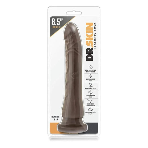 Dildo Dr. Skin Basic Chocolate, 23cm Ø4.5cm  Blush Novelties   