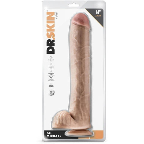 Dildo Dr. Skin Michael Branco, 35.5cm Ø6.3cm  Blush Novelties   