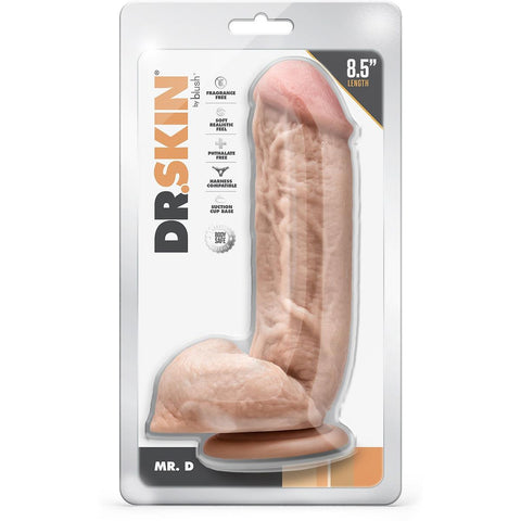 Dildo Dr. Skin Mr. D Baunilha, 22cm Ø5cm  Blush Novelties   