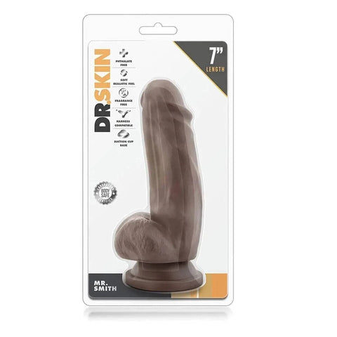 Dildo Dr. Skin Mr. Smith Chocolate, 18cm Ø4.5cm  Blush Novelties   