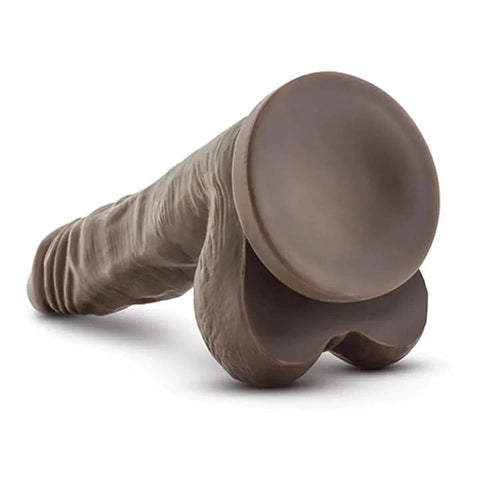 Dildo Dr. Skin Stud Muffin Chocolate, 22cm Ø3.5cm  Blush Novelties   