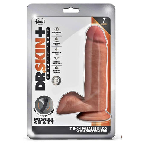 Dildo Dr.Skin Plus (macio), 17.5cm Ø4cm Moreno  Blush Novelties   