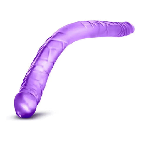 Dildo Duplo Realista bYours Roxo, 42cm Ø3.8cm  Blush Novelties   