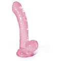 Dildo Hudini Rosa Flexível em Jelly 17,5cm Ø3,5cm - Prazer Realista e Fixação Segura  Crushious   