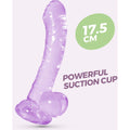 Dildo Hudini Roxo Flexível em Jelly 17,5cm Ø3,5cm - Prazer Realista e Fixação Segura  Crushious   