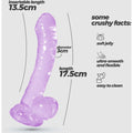 Dildo Hudini Roxo Flexível em Jelly 17,5cm Ø3,5cm - Prazer Realista e Fixação Segura  Crushious   