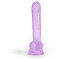 Dildo Hudini Roxo Flexível em Jelly 17,5cm Ø3,5cm - Prazer Realista e Fixação Segura  Crushious   