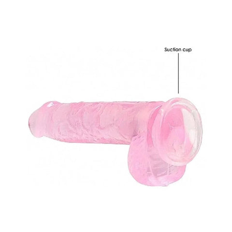 Dildo RealRock com Testiculos Rosa, 17cm Ø3.1cm  RealRock   