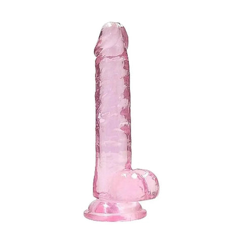 Dildo RealRock com Testiculos Rosa, 19cm Ø3.5cm  RealRock   