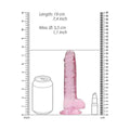 Dildo RealRock com Testiculos Rosa, 19cm Ø3.5cm  RealRock   