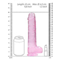 Dildo RealRock com Testiculos Rosa, 24cm Ø4.5cm  RealRock   