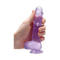 Dildo RealRock com Testículos Roxo, 17cm Ø3.1cm  RealRock   