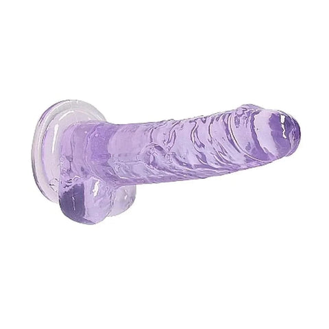 Dildo RealRock com Testiculos Roxo, 19cm Ø3.5cm  RealRock   