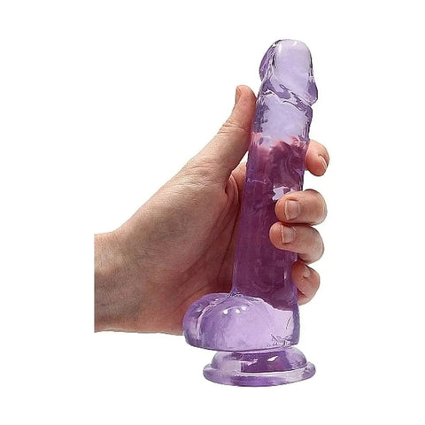 Dildo RealRock com Testiculos Roxo, 19cm Ø3.5cm  RealRock   