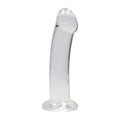 Dildo RealRock Liso Crystal Clear, 17cm Ø3.5cm  RealRock Transparente  