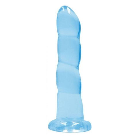 Dildo RealRock Liso Crystal Clear, 18cm Ø3.5cm  RealRock Azul  