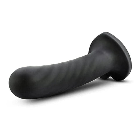 Dildo Twist Temptasia Grande Ponto-G Preto, 100% Silicone, 17.5cm Ø3.3cm  Blush Novelties   