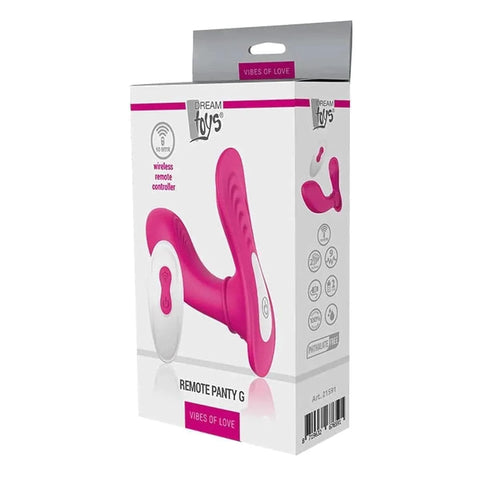 Estimulador Control Remoto Panty G Rosa USB, 11cm Ø3.2cm, 9vibrações  Dream Toys   