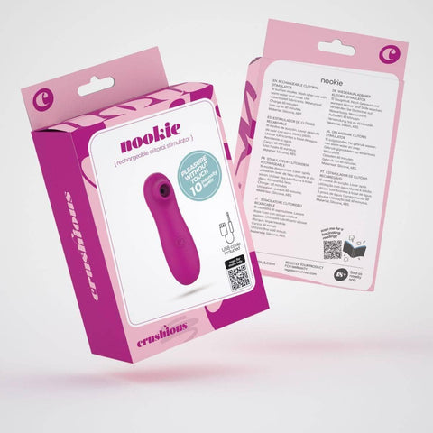 Estimulador Nookie USB, 10 modos sucção, 12.5cm Ø3.5cm  Crushious   