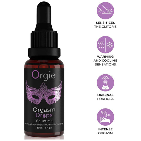 Estimulante Orgasm Drops 30ml - Efeito Calor, Frio e Formigueiro  Orgie   