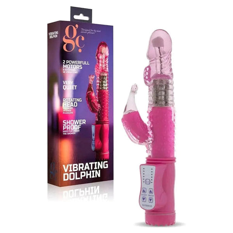 Gc Vibrador Rotativo Vibrating Dolphin Rosa, 22.5cm , Ø3.2cm, 36vibrações  Shots Toys   