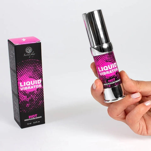 Gel Vibrador Líquido Morango com Efeito Calor, 15ml Secret-Play