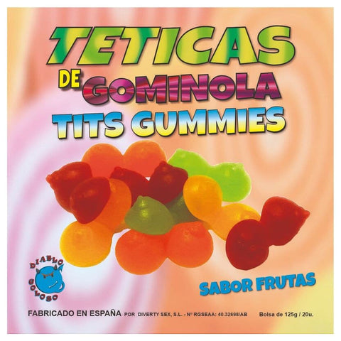 Goma de Maminhas Sabor a Fruta, caixa de 125gr  Diablo Goloso   