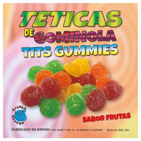 - Goma de Maminhas Sabor a Fruta com Açucar, caixa de 125gr  Diablo Goloso   