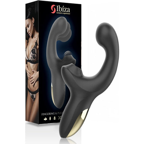 Ibiza Simulador Movimento Dedo com Onda de Sucção - Vibrador Duplo de Estimulação Clitoriana e Ponto G  Ibiza   