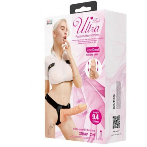 Strap-on ULTRA Passion com Vibração | 21cm Ø4cm | Vibração Regulável