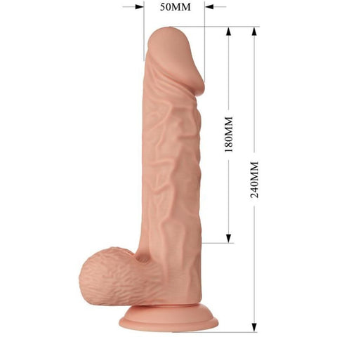 Dildo Realista BURAQ – Prazer Intenso com Ventosa | 24cm Ø4.4cm
