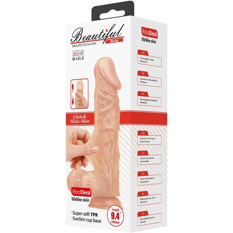 Dildo Realista BURAQ – Prazer Intenso com Ventosa | 24cm Ø4.4cm