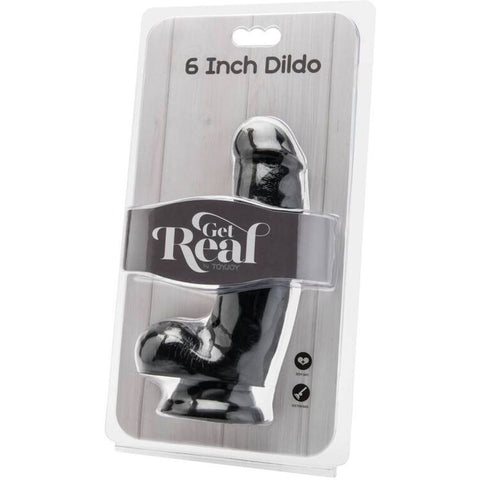 Dildo Realista GET REAL Chocolate Negro | Preenchimento Total 17cm Ø4cm