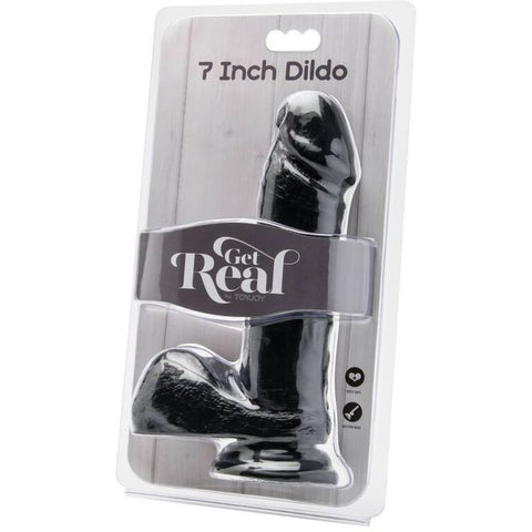 Dildo Realista GET REAL Chocolate Negro | Prazer Intenso 19.5cm Ø4cm