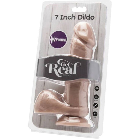 Vibrador Realista GET REAL Baunilha | 19.5cm Ø4cm | Vibração Regulável